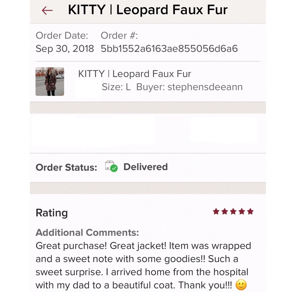LAST ONE—SIZE SMALL Leopard Faux Fur - Picture 7 of 8
